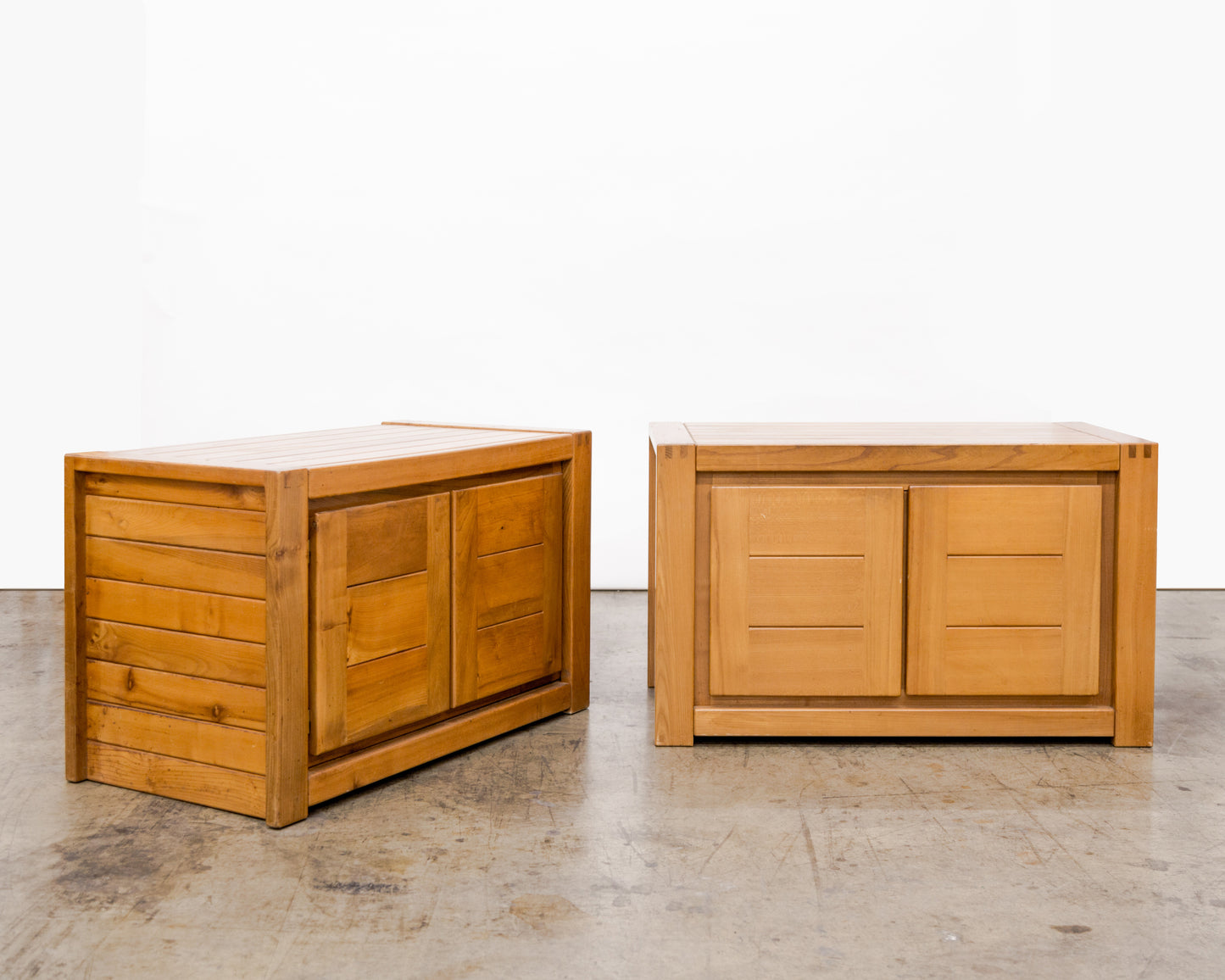 Maison Regain | Brutalist Elm Wood Cupboards