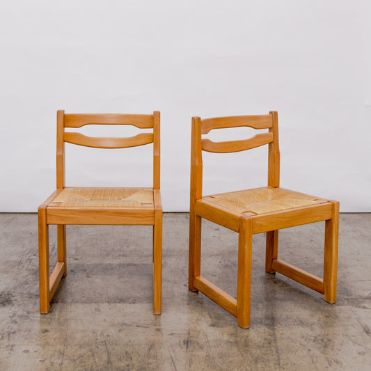 Maison Regain | Brutalist Elm + Rush Dining Chairs