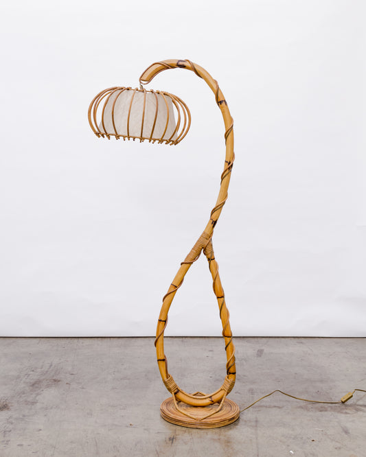 Sculptural Bamboo Floor Lamp