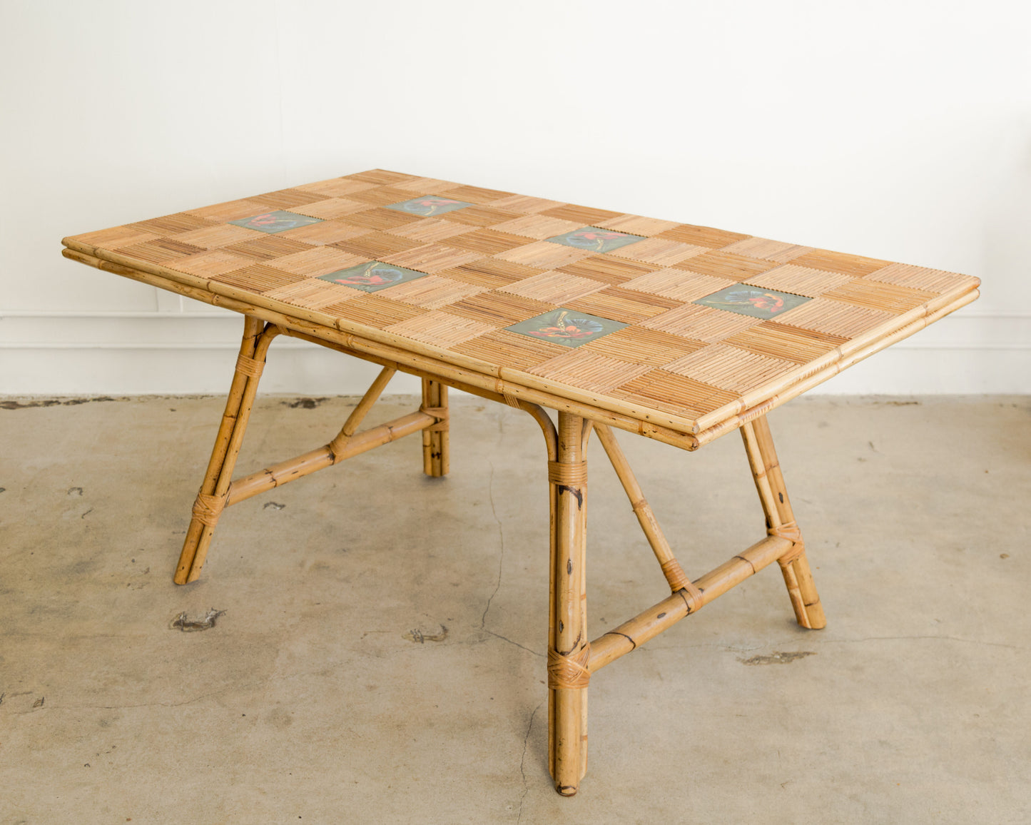 Audoux Minet + Roger Capron | Bamboo + Tile Dining Table