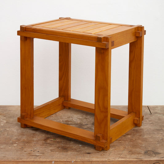 Slatted Top Side Table