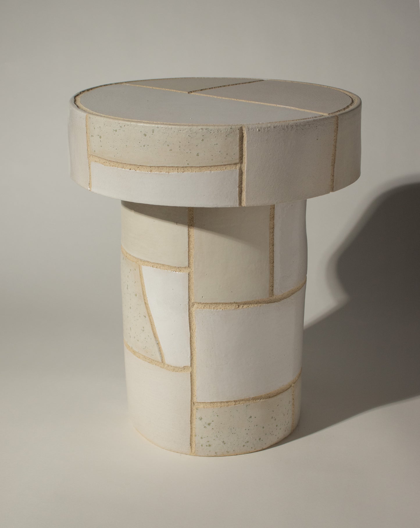 Streicher Goods | Patchwork Side Table - White