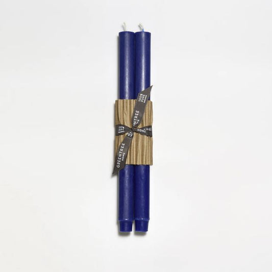 Beeswax Pillar Candles - Cobalt