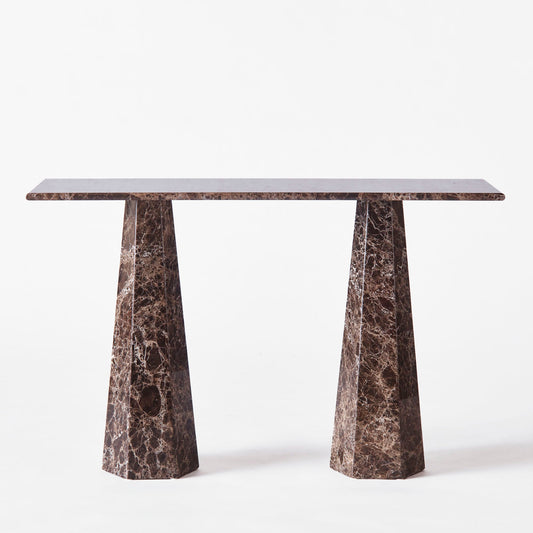 Hexagon Console Table Dark Emperador