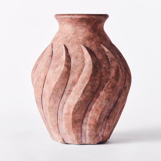 Swirl Vase Brown Large