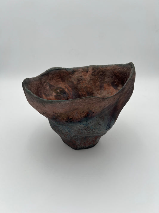 Studio Hanzashi | Raku Contour Vessel