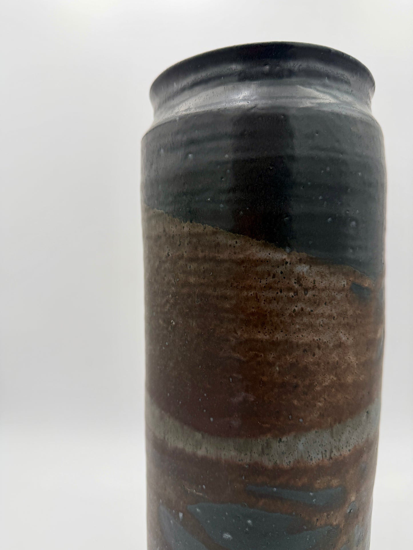 Mitsuko Ikeno |  Dark + Moody Glazed Ceramic Vase