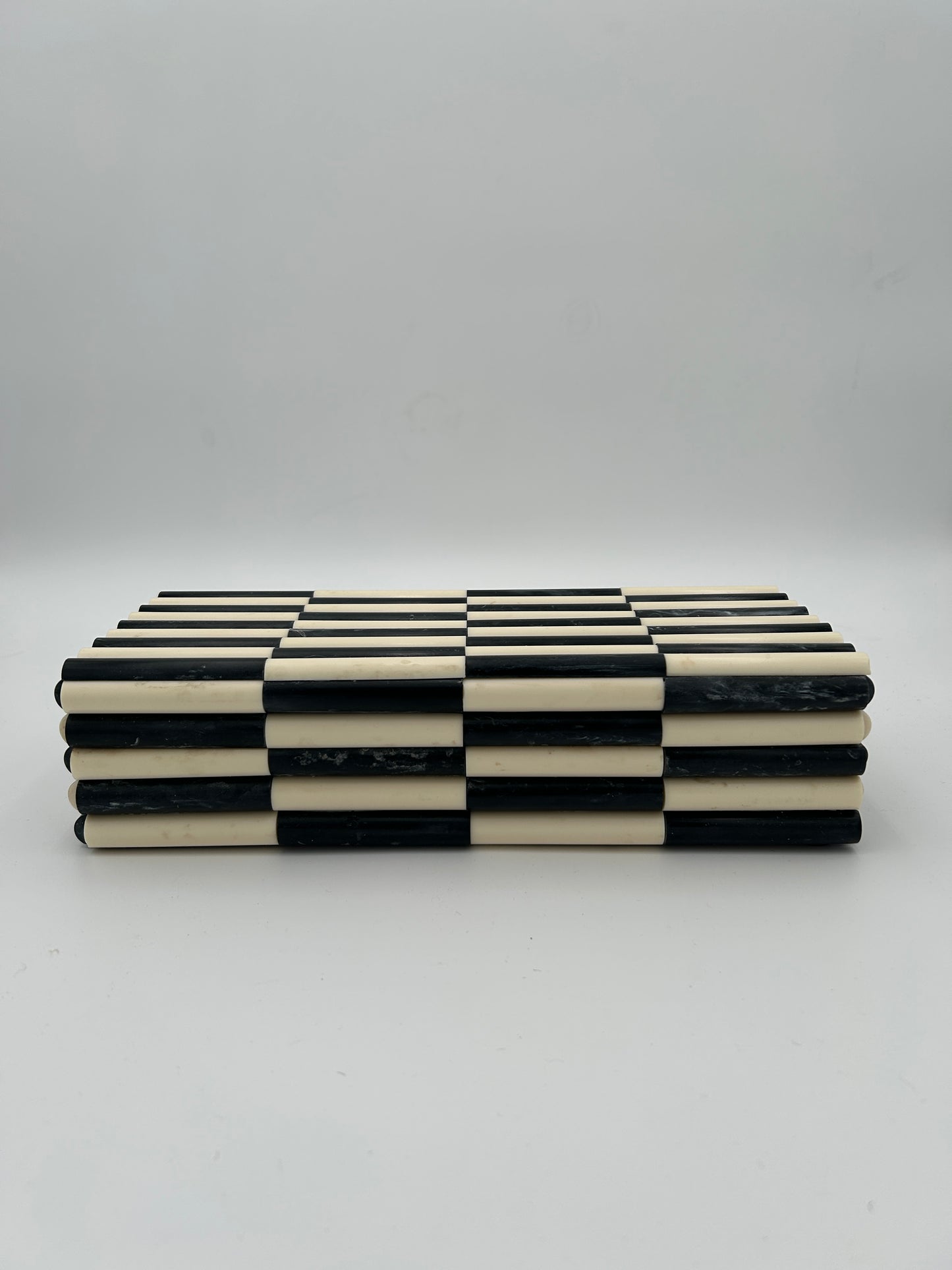 Fluted Ivory + Ebony Bone Box