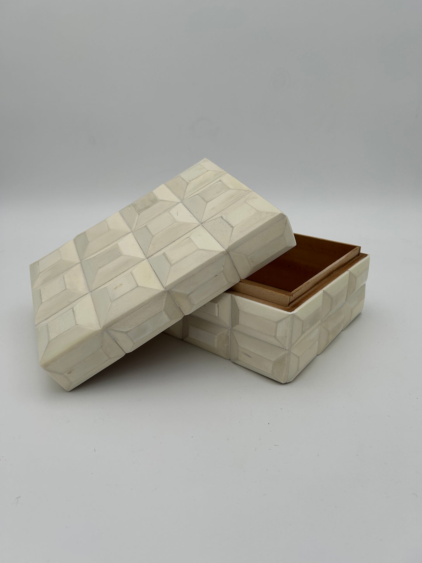 Carved Ivory Bone Box