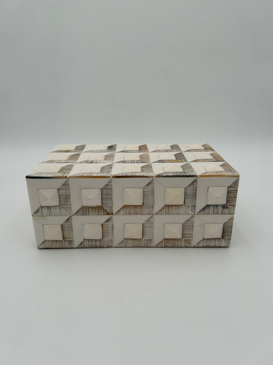 Horn + Ivory Bone Inlay Box