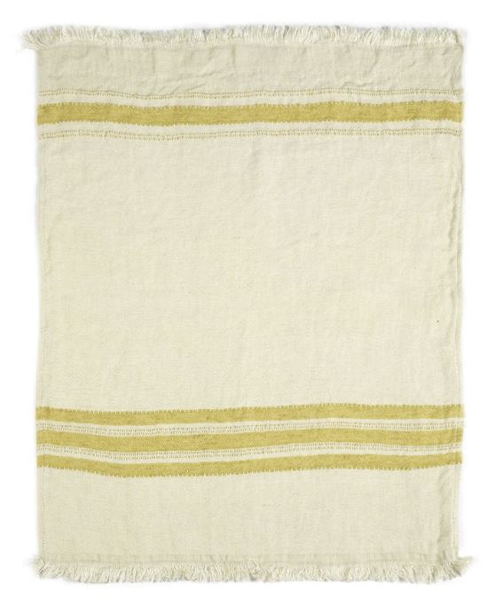 Libeco | Mustard Stripe Organic Belgian Linen