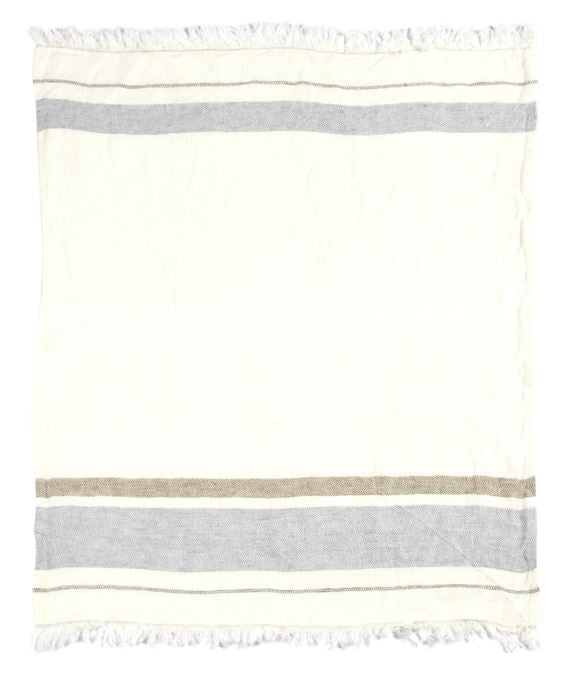 Libeco | Oyster Stripe Organic Belgian Linen