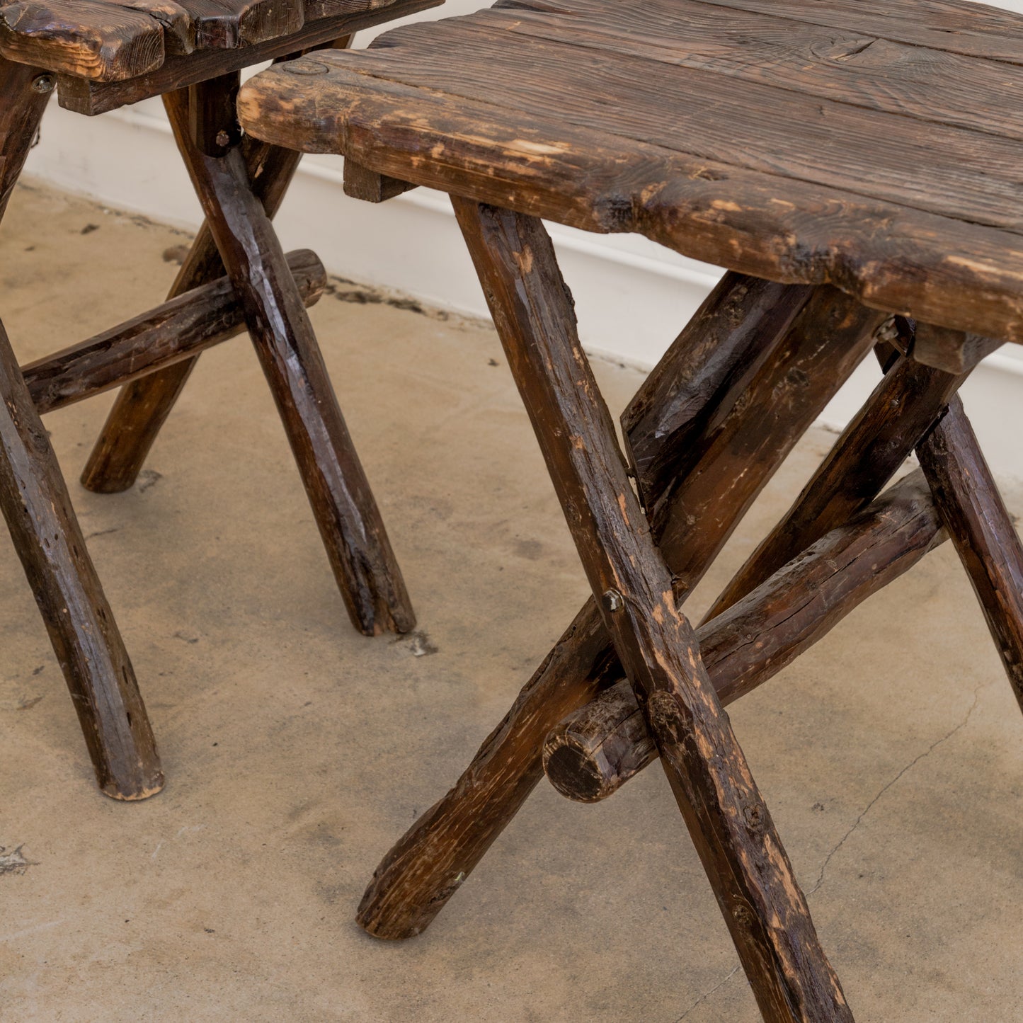 Rustic Moroccan X-Base Side Tables