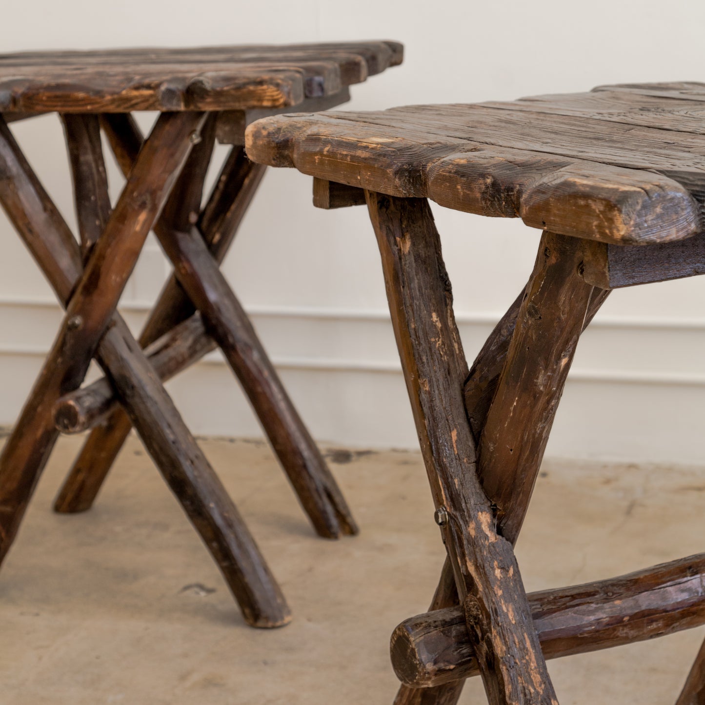 Rustic Moroccan X-Base Side Tables