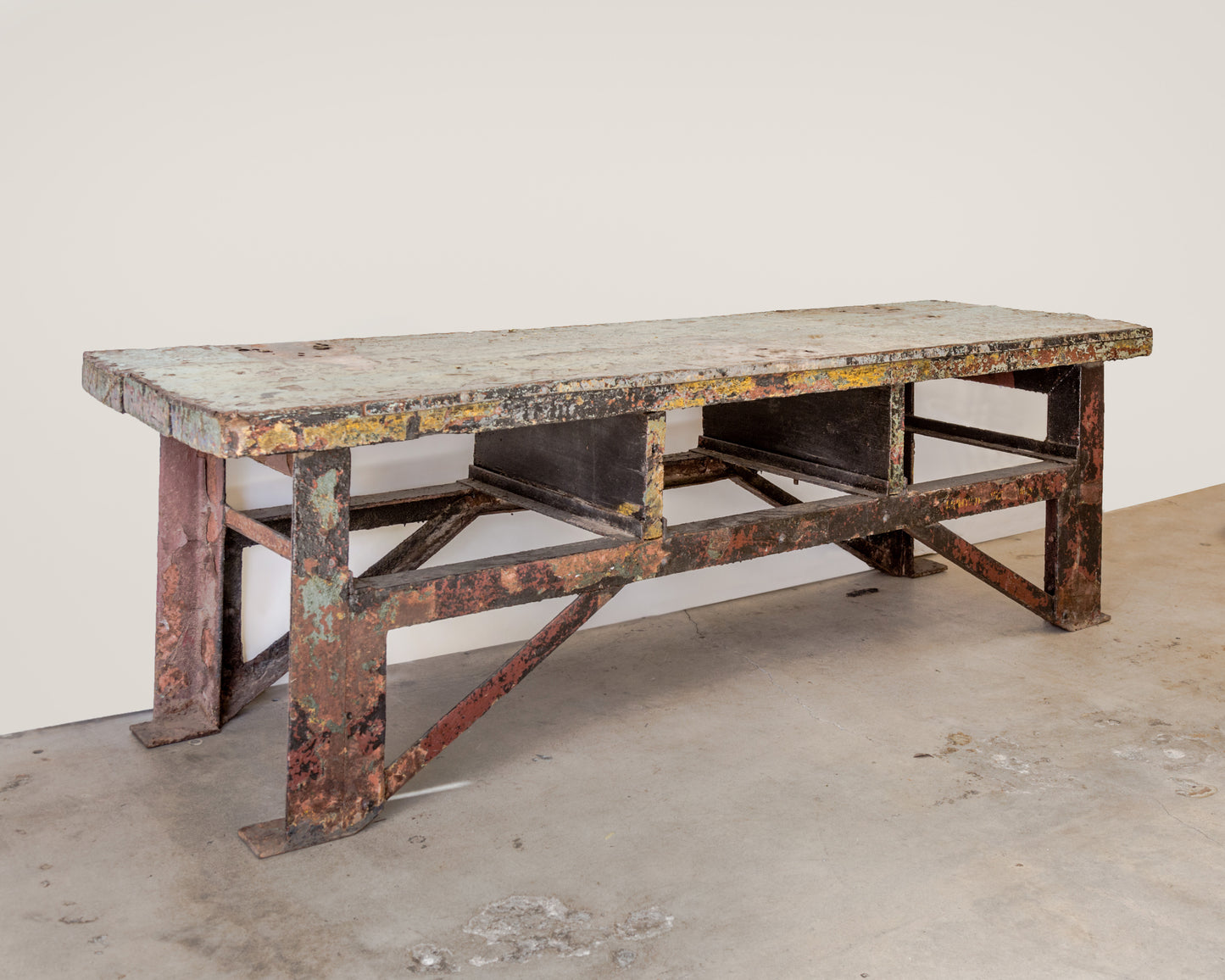 Super Metal Clad Wood + Steel Industrial Table