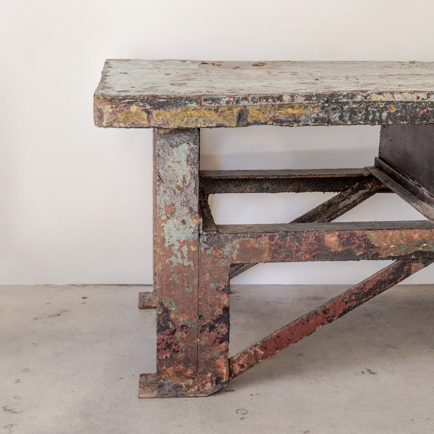 Super Metal Clad Wood + Steel Industrial Table