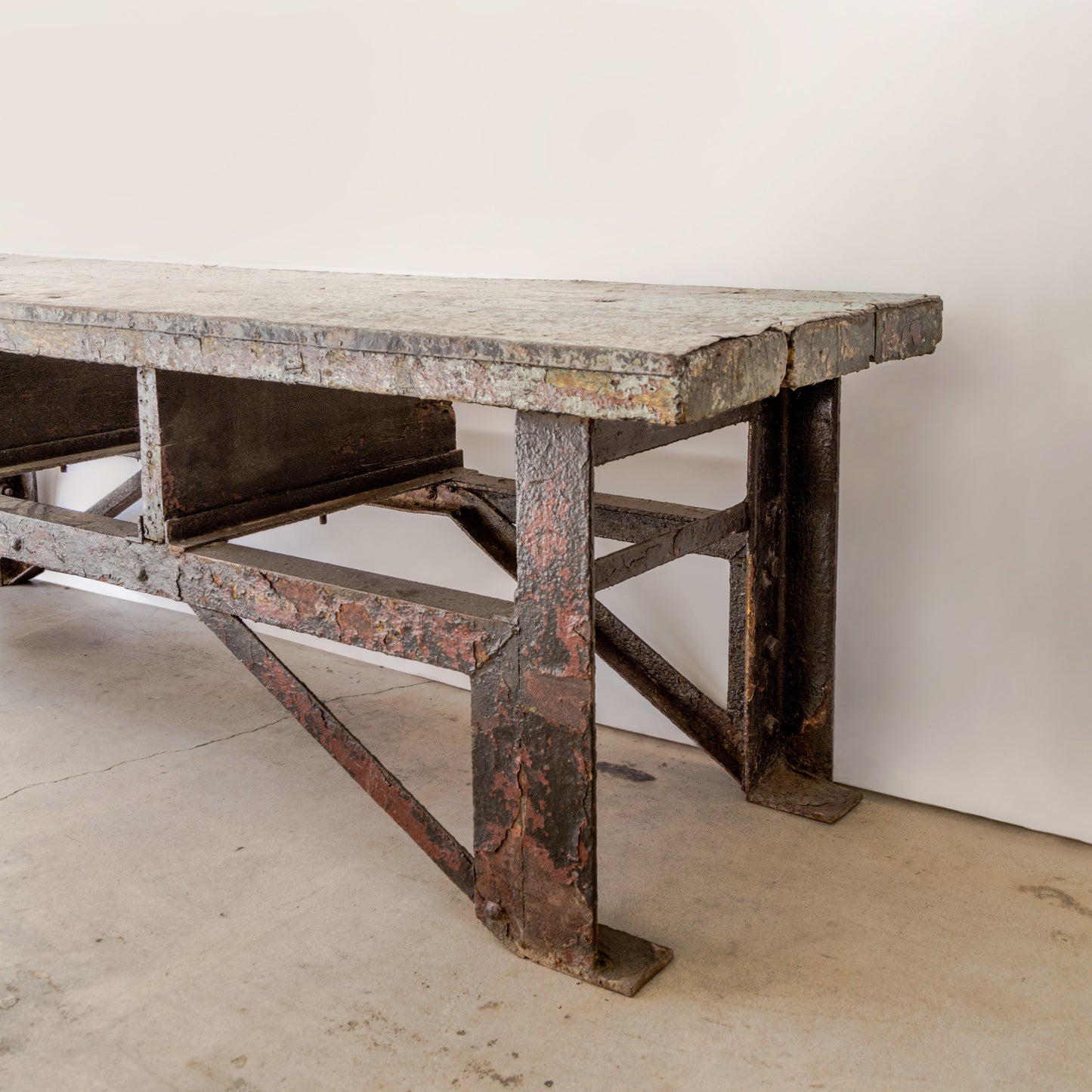 Super Metal Clad Wood + Steel Industrial Table