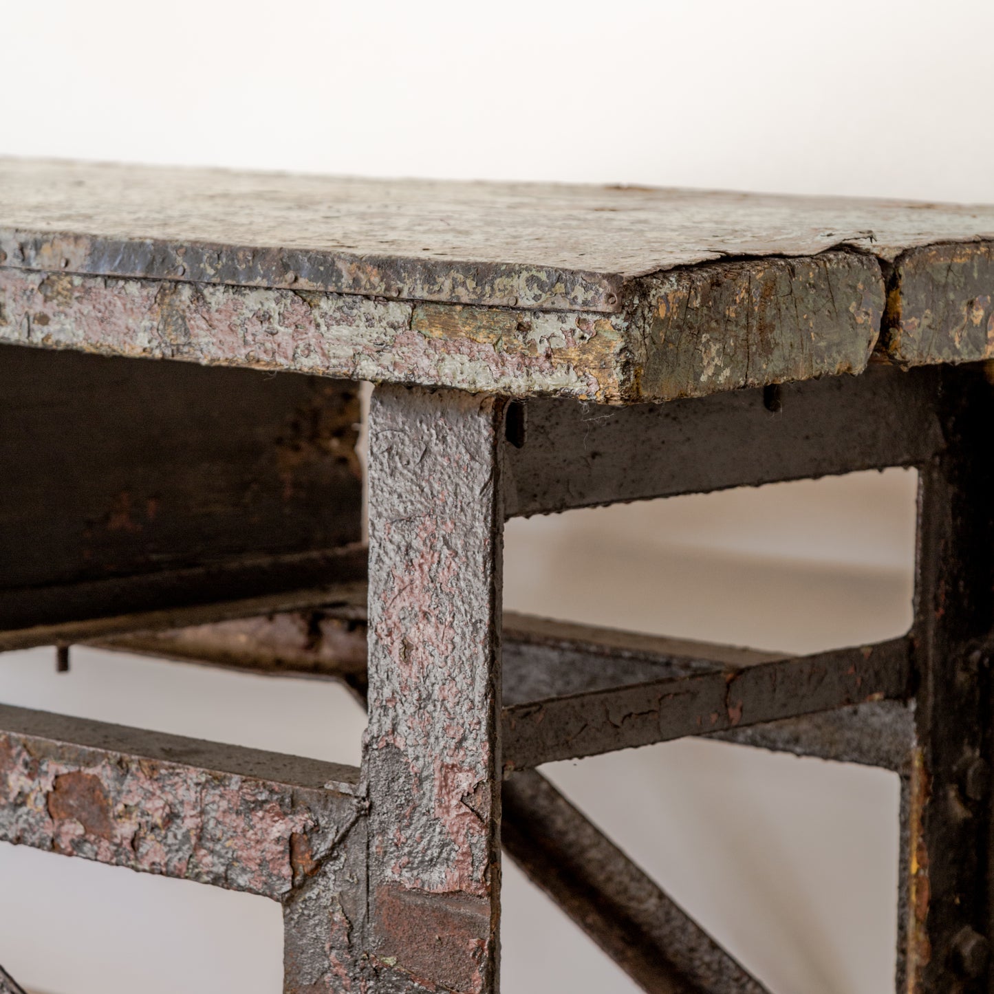 Super Metal Clad Wood + Steel Industrial Table