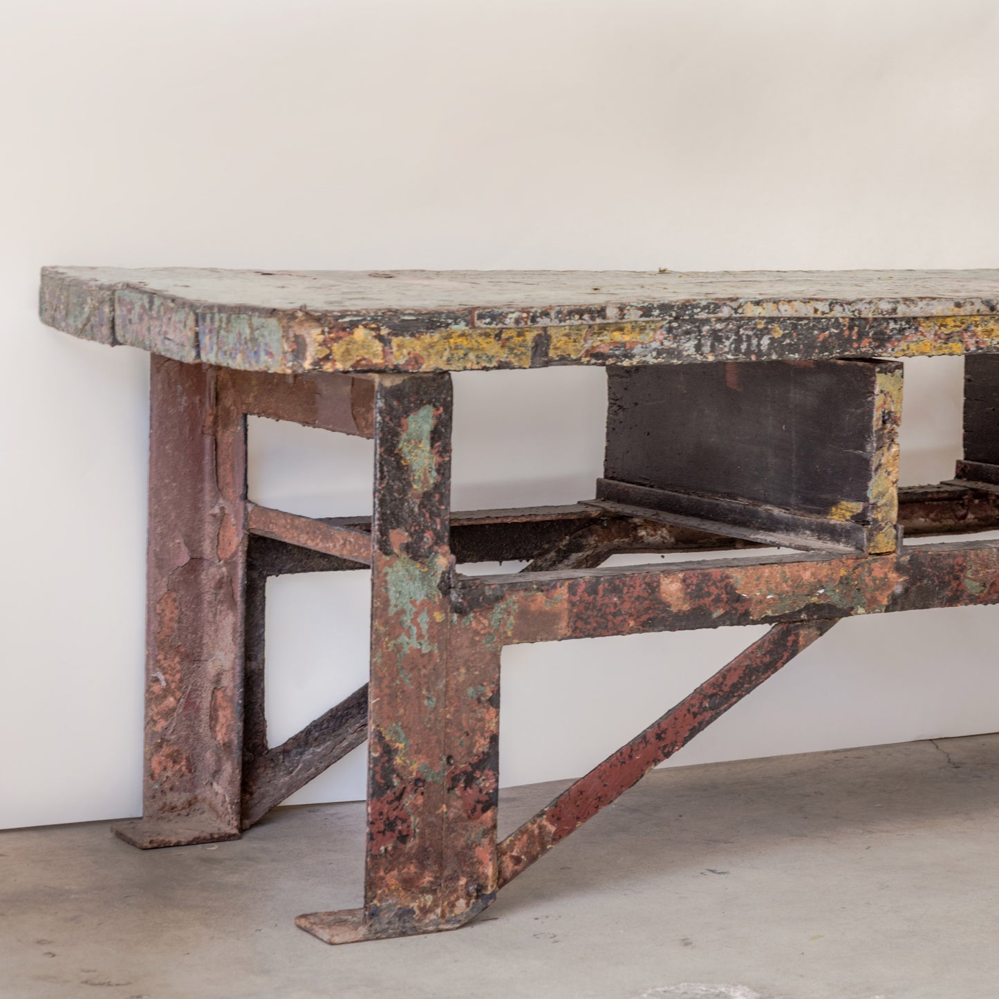 Super Metal Clad Wood + Steel Industrial Table