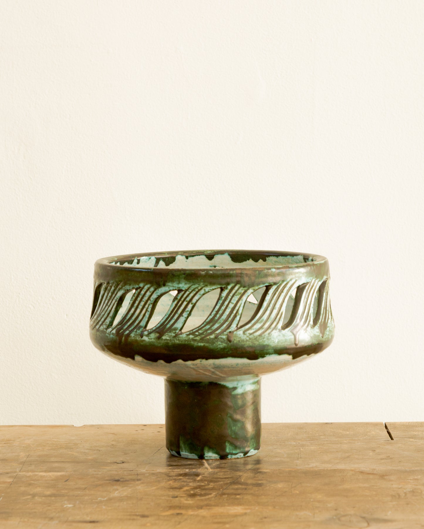 Bottle Green Glazed Vessel Lamp