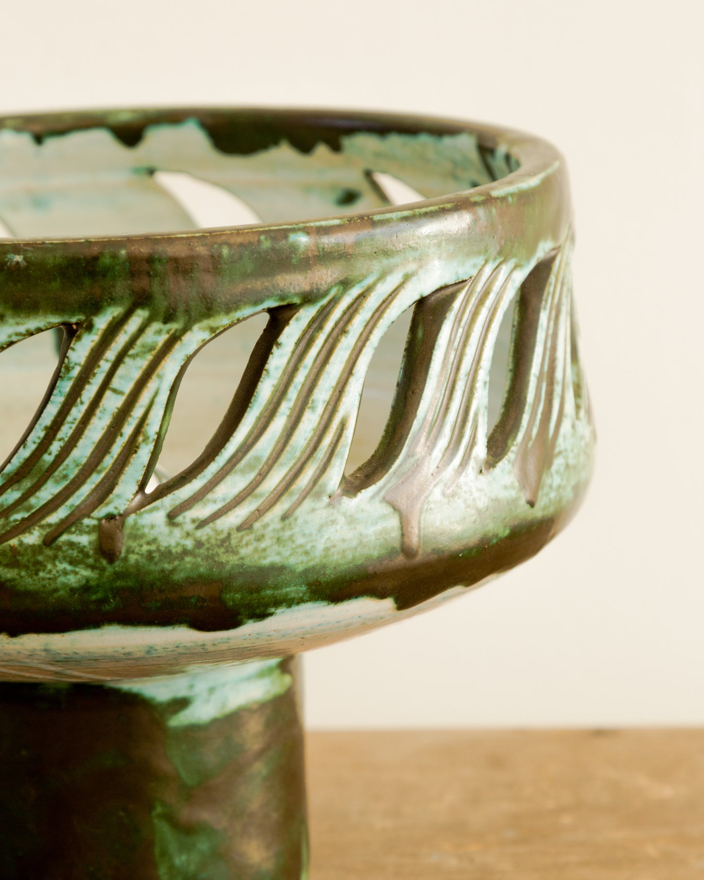 Bottle Green Glazed Vessel Lamp