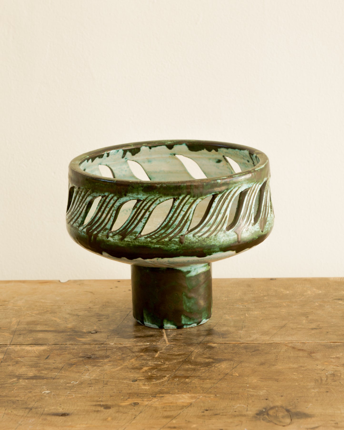 Bottle Green Glazed Vessel Lamp