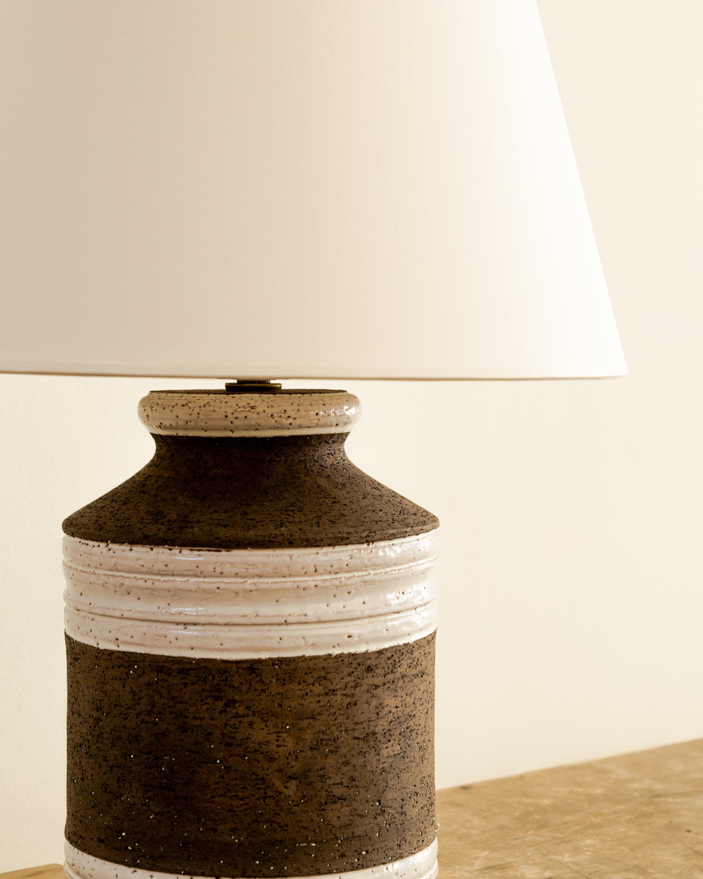 Banded Stoneware Lamp