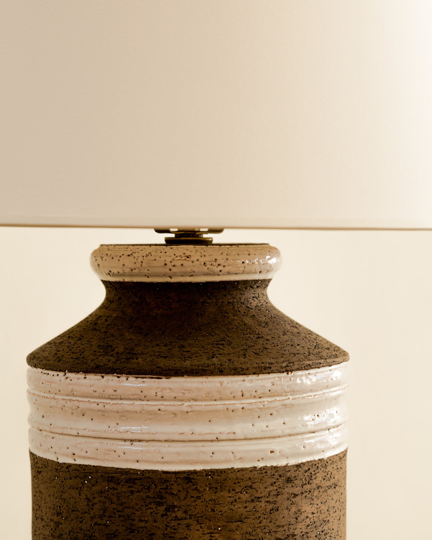 Banded Stoneware Lamp