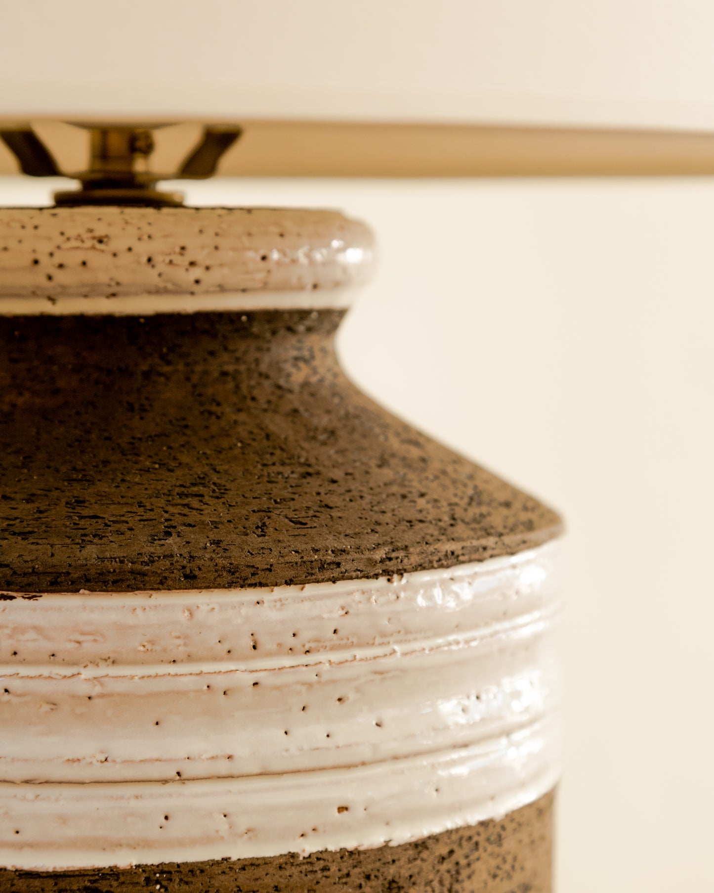 Banded Stoneware Lamp