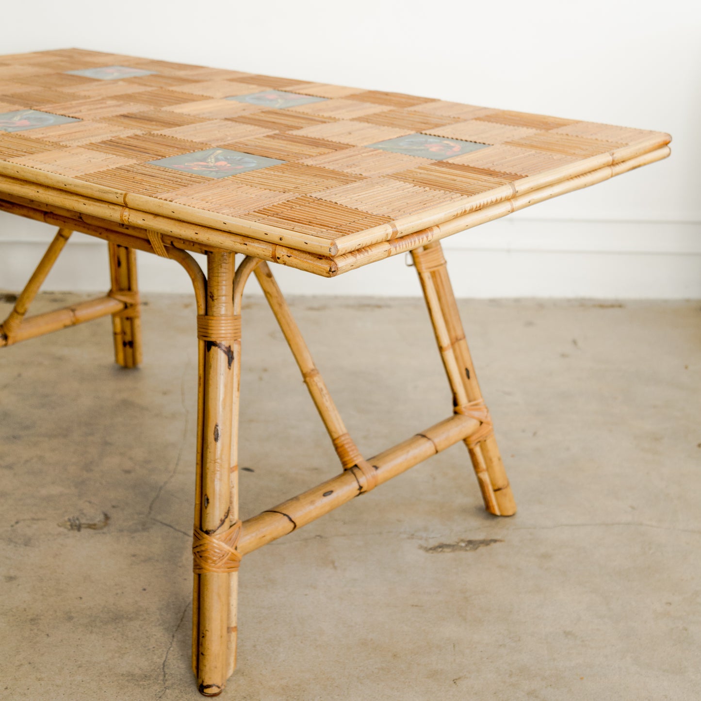 Audoux Minet + Roger Capron | Bamboo + Tile Dining Table