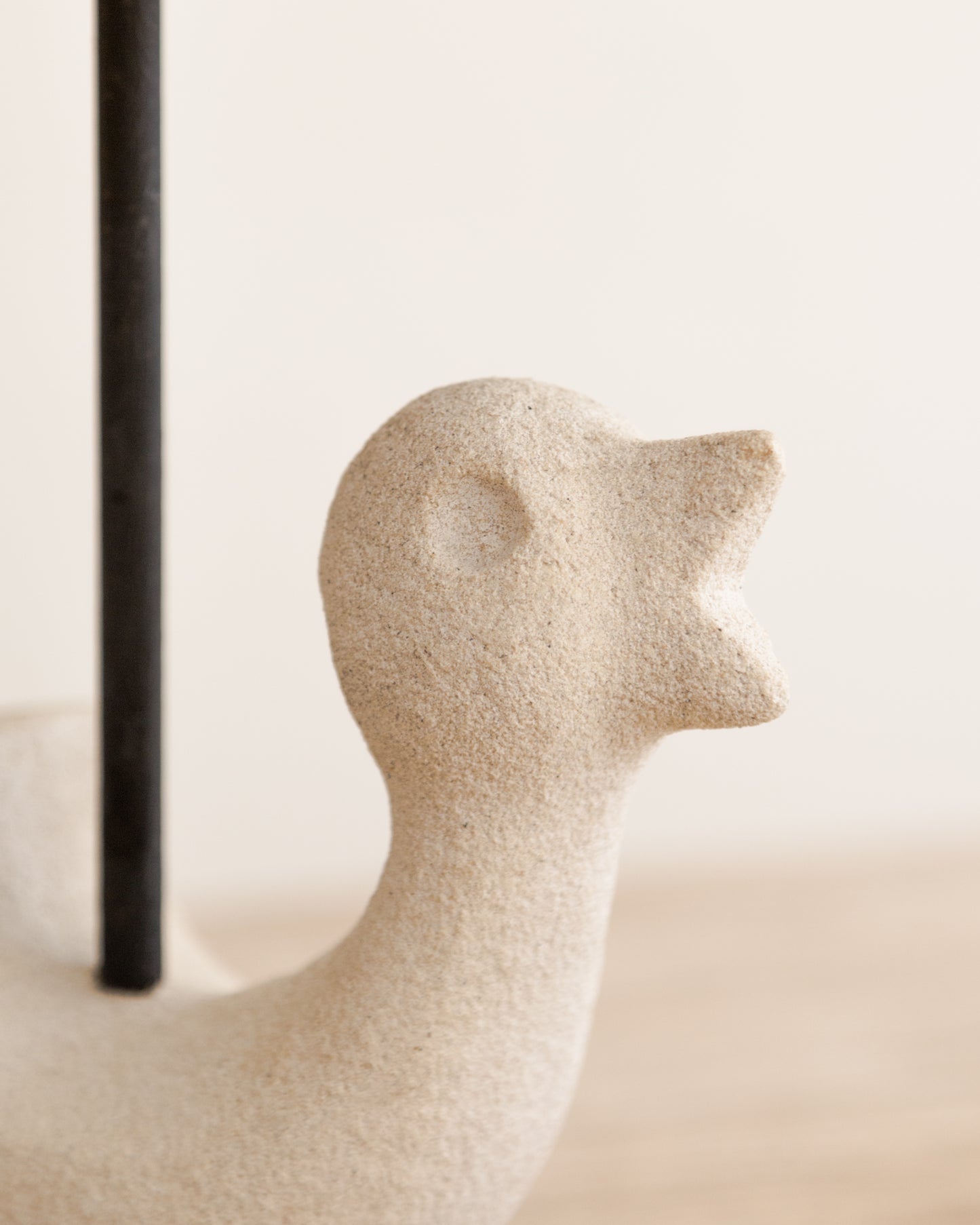 Cast Stone Bird Chick Table Lamp