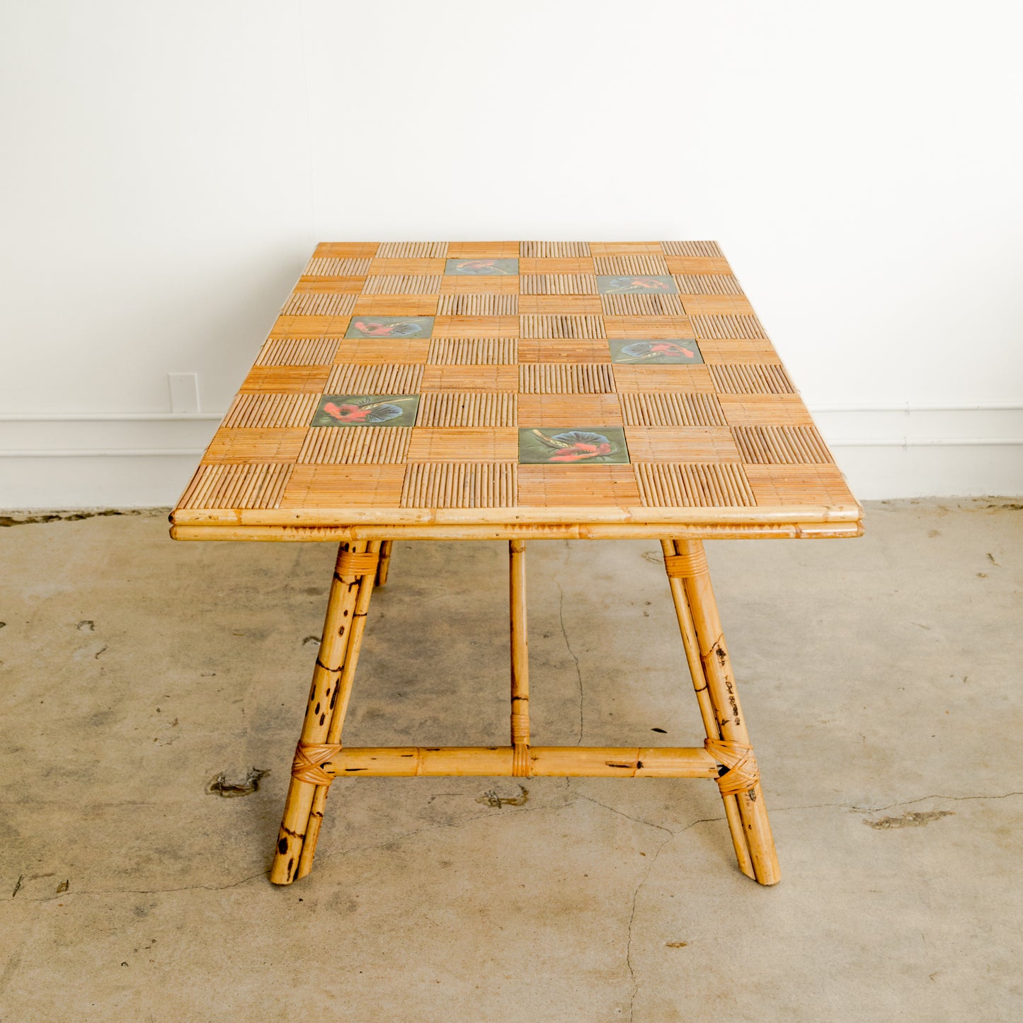 Audoux Minet + Roger Capron | Bamboo + Tile Dining Table