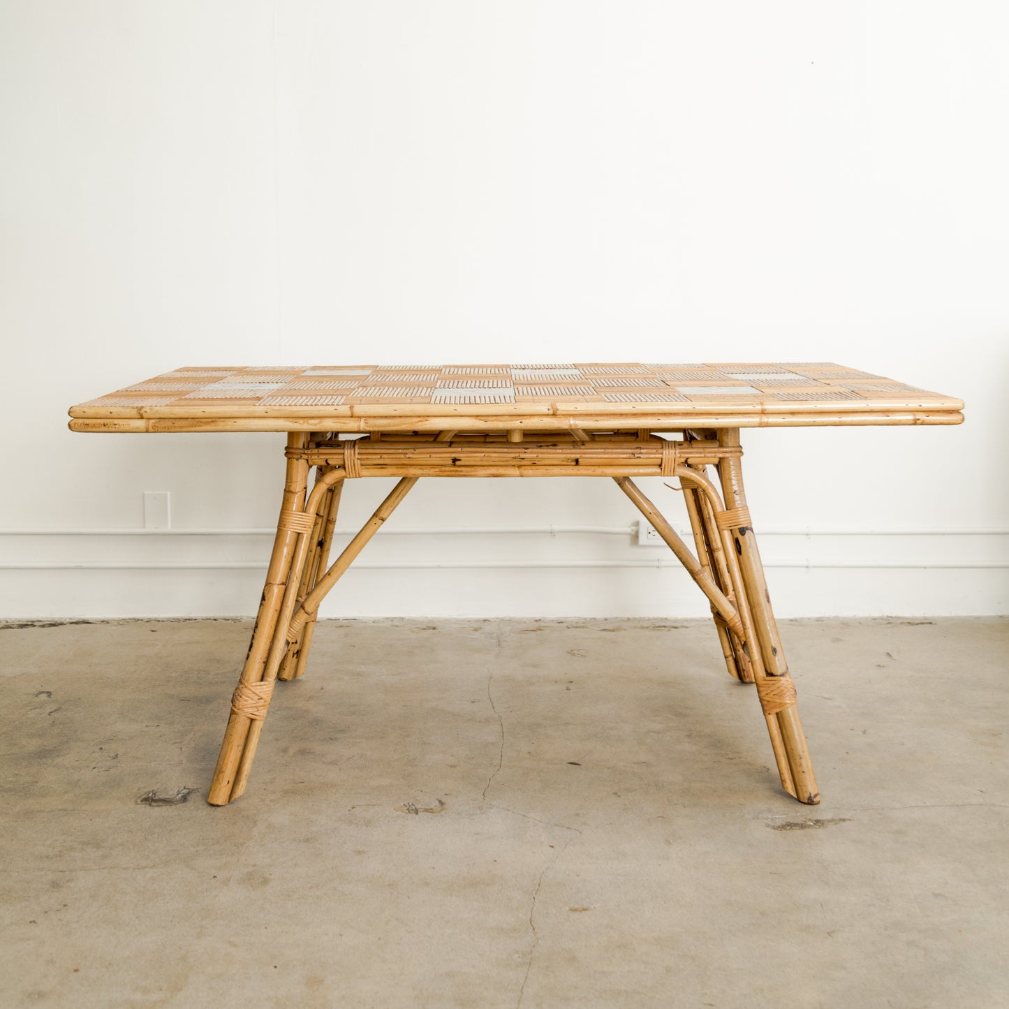 Audoux Minet + Roger Capron | Bamboo + Tile Dining Table