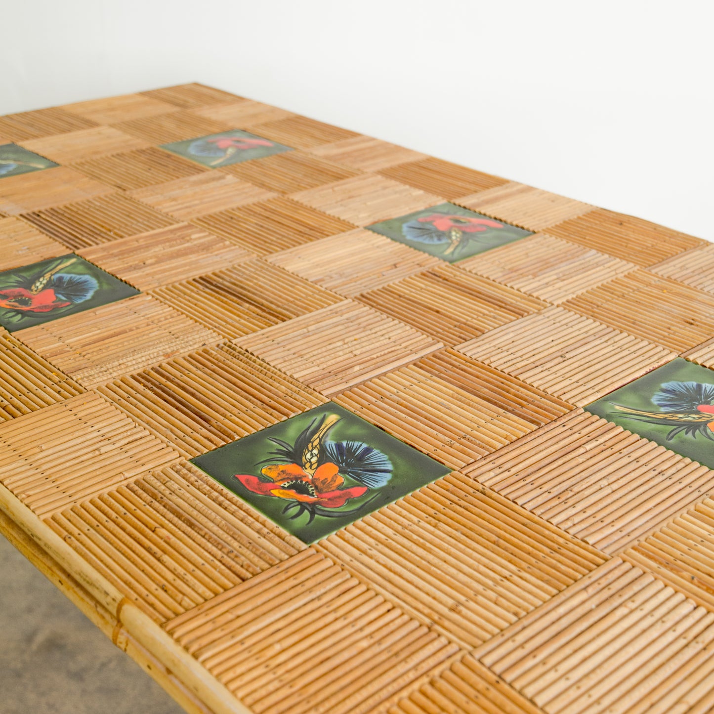 Audoux Minet + Roger Capron | Bamboo + Tile Dining Table