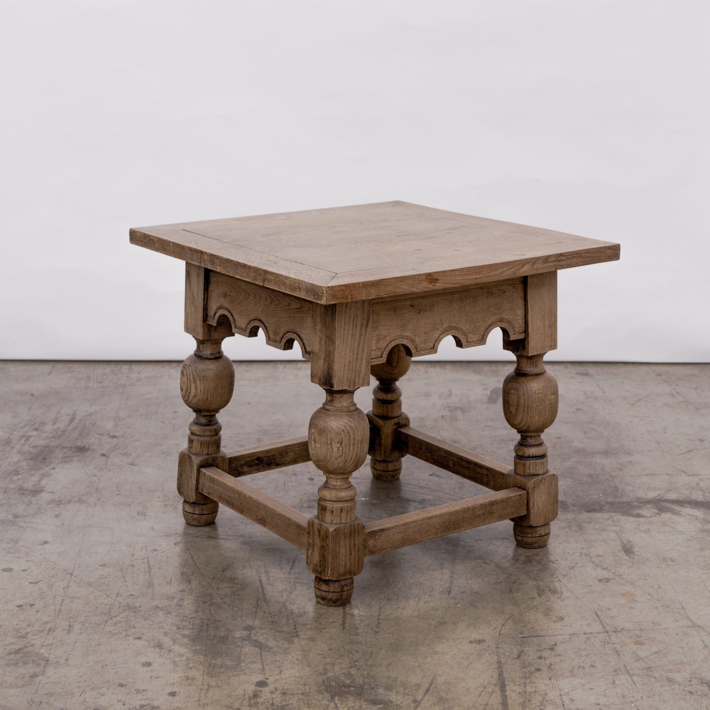 Sturdy Jacobean Oak Side Table