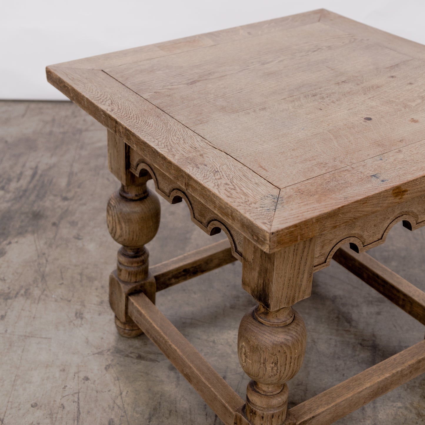 Sturdy Jacobean Oak Side Table