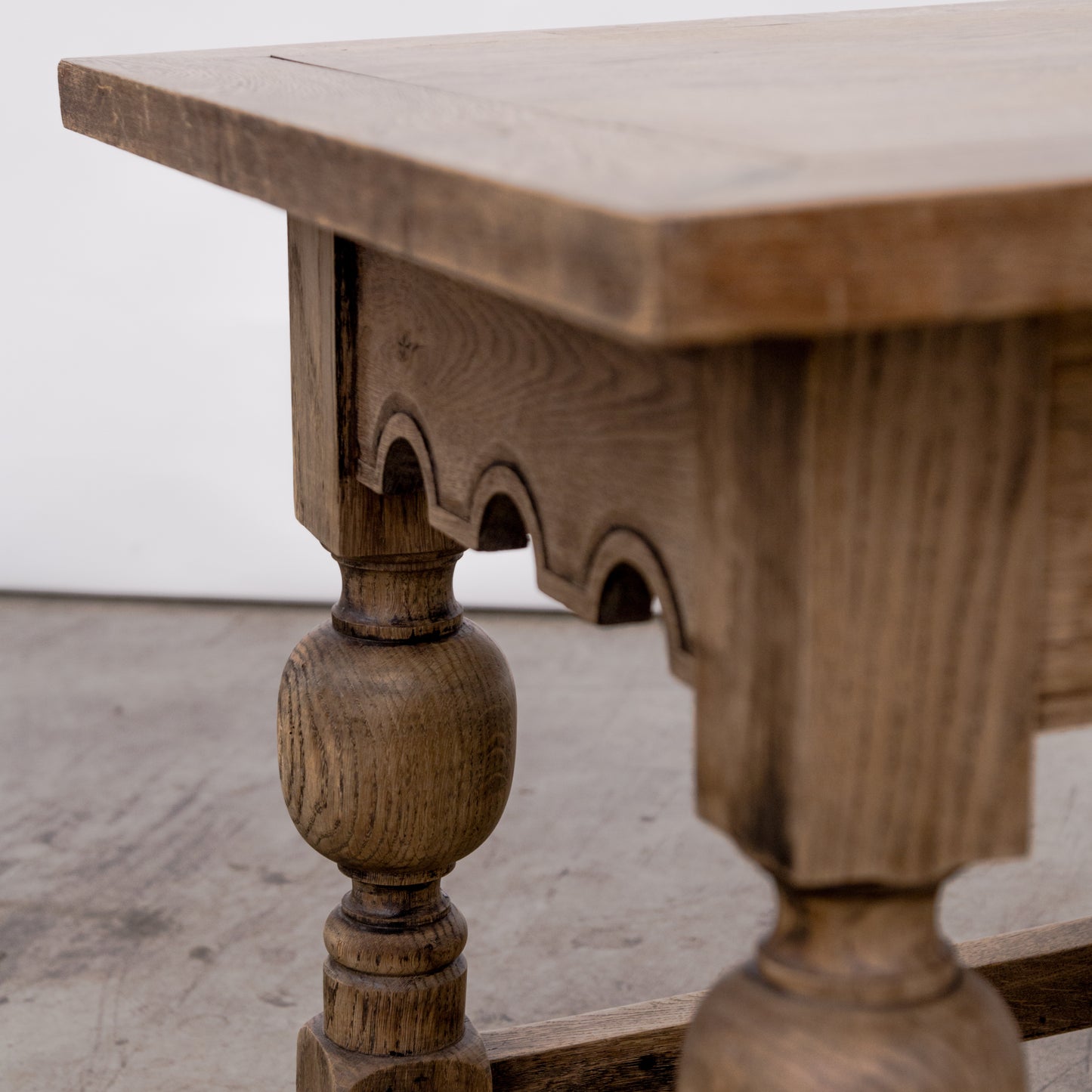 Sturdy Jacobean Oak Side Table