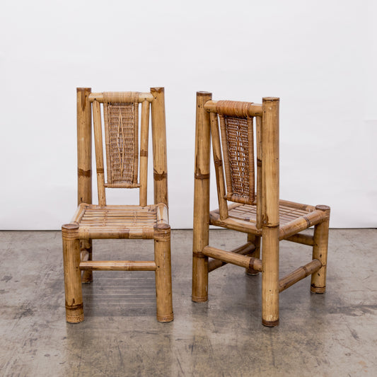 Primitive Bamboo Shoot Side Chairs