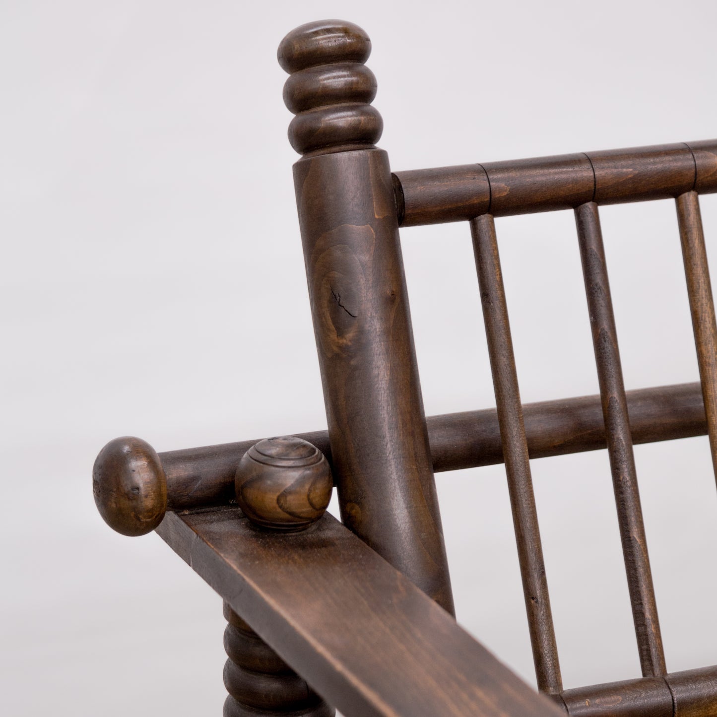 Charles Dudouyt | Turned Walnut + Rush Seat Armchairs