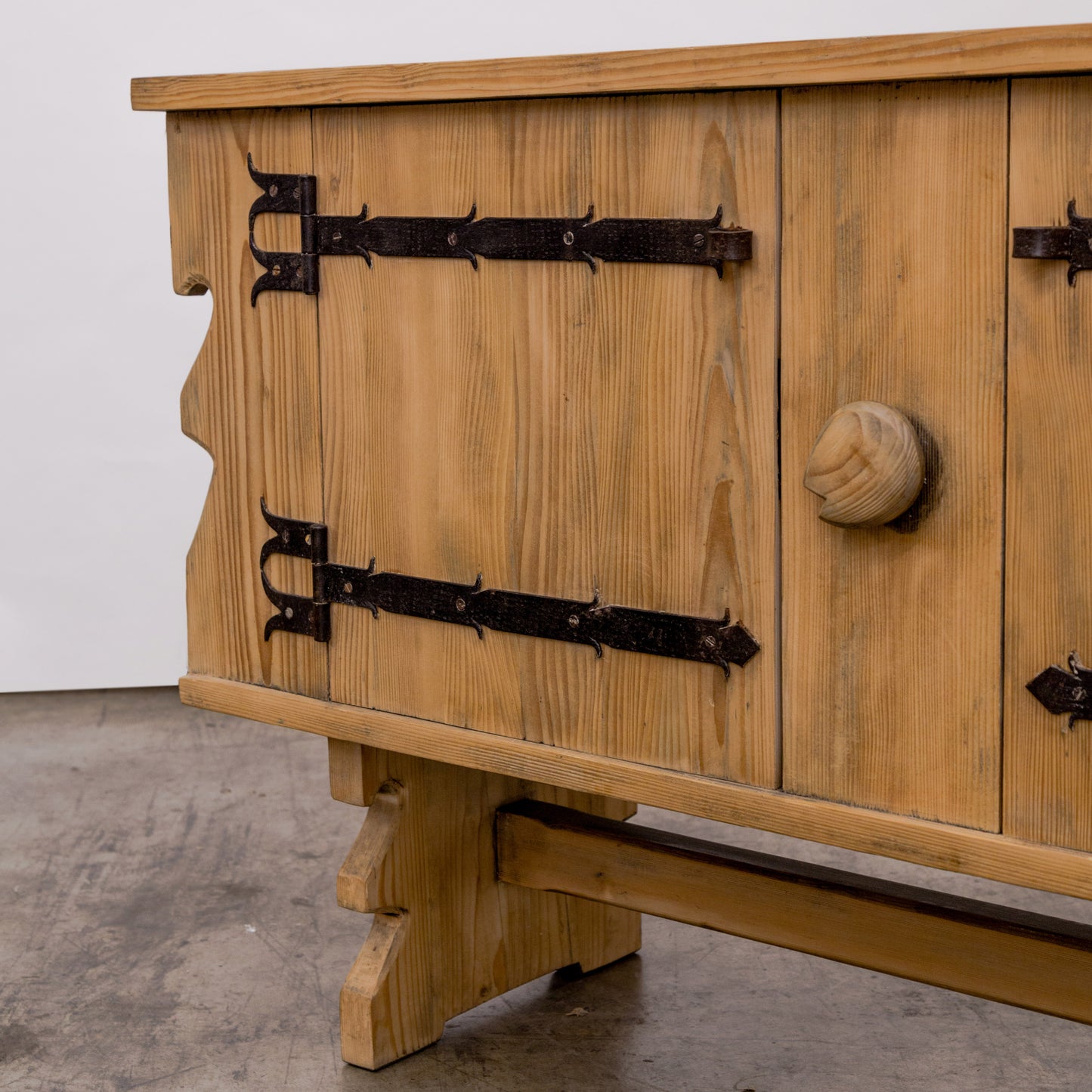 Rustic Modern Bleached Pine Cabinet