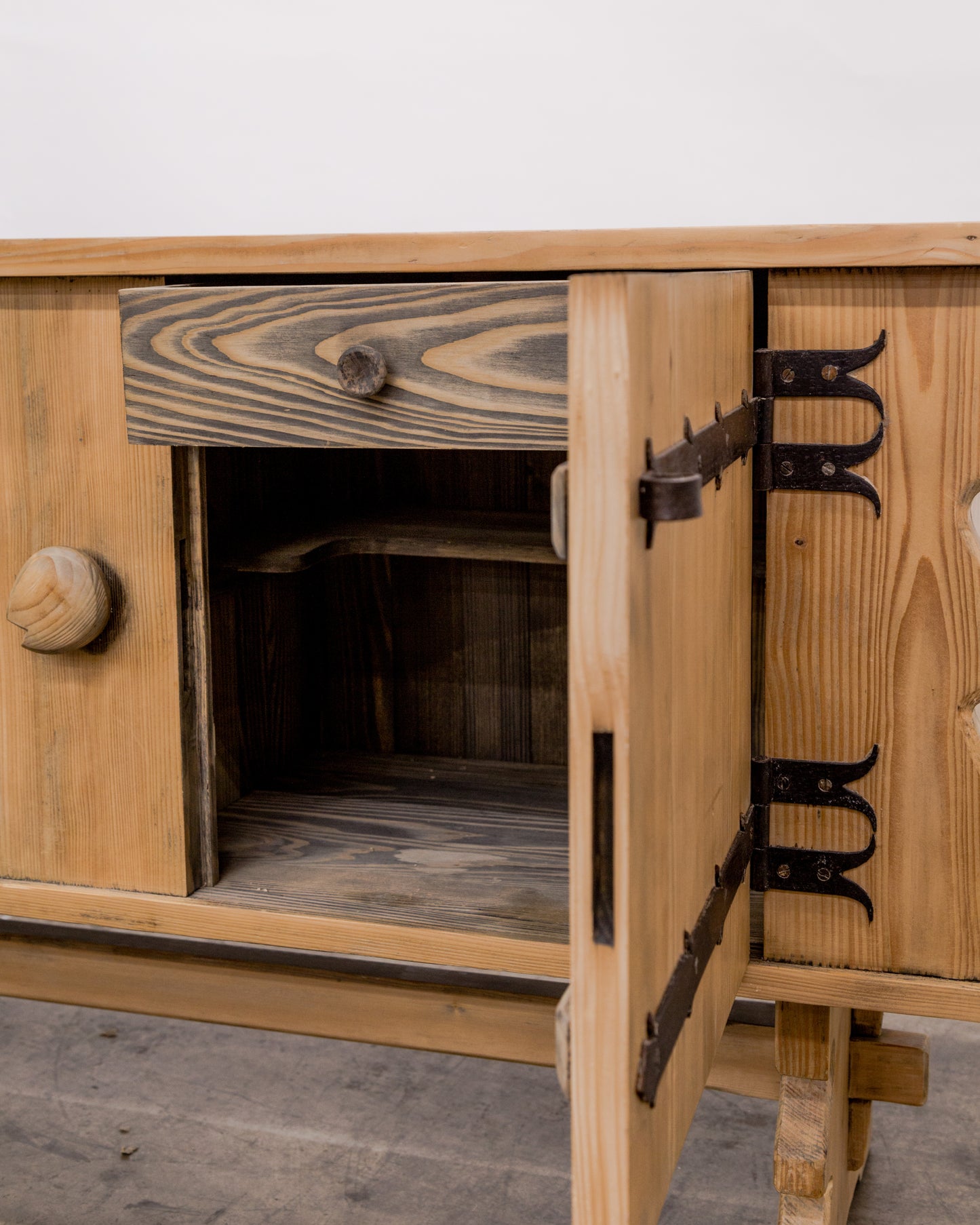 Rustic Modern Bleached Pine Cabinet