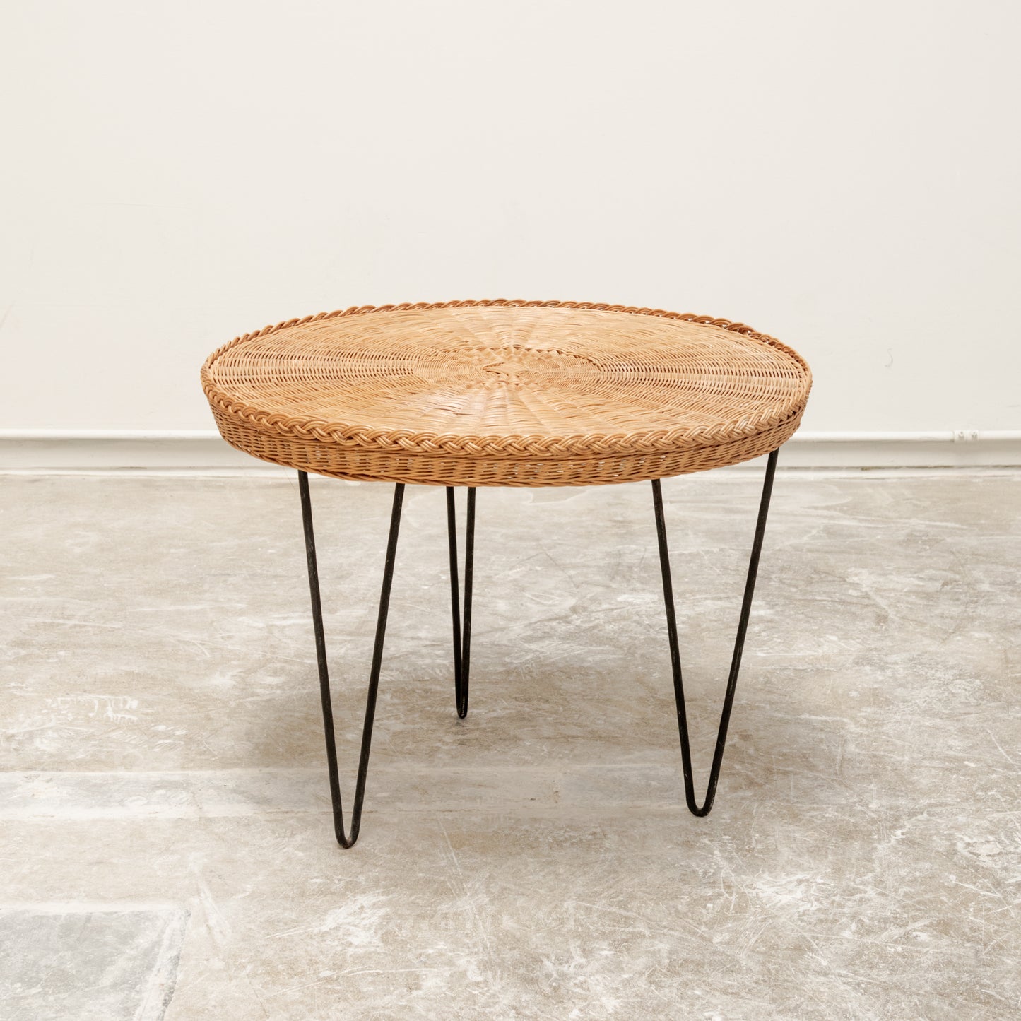 Rattan + Steel Tea Table