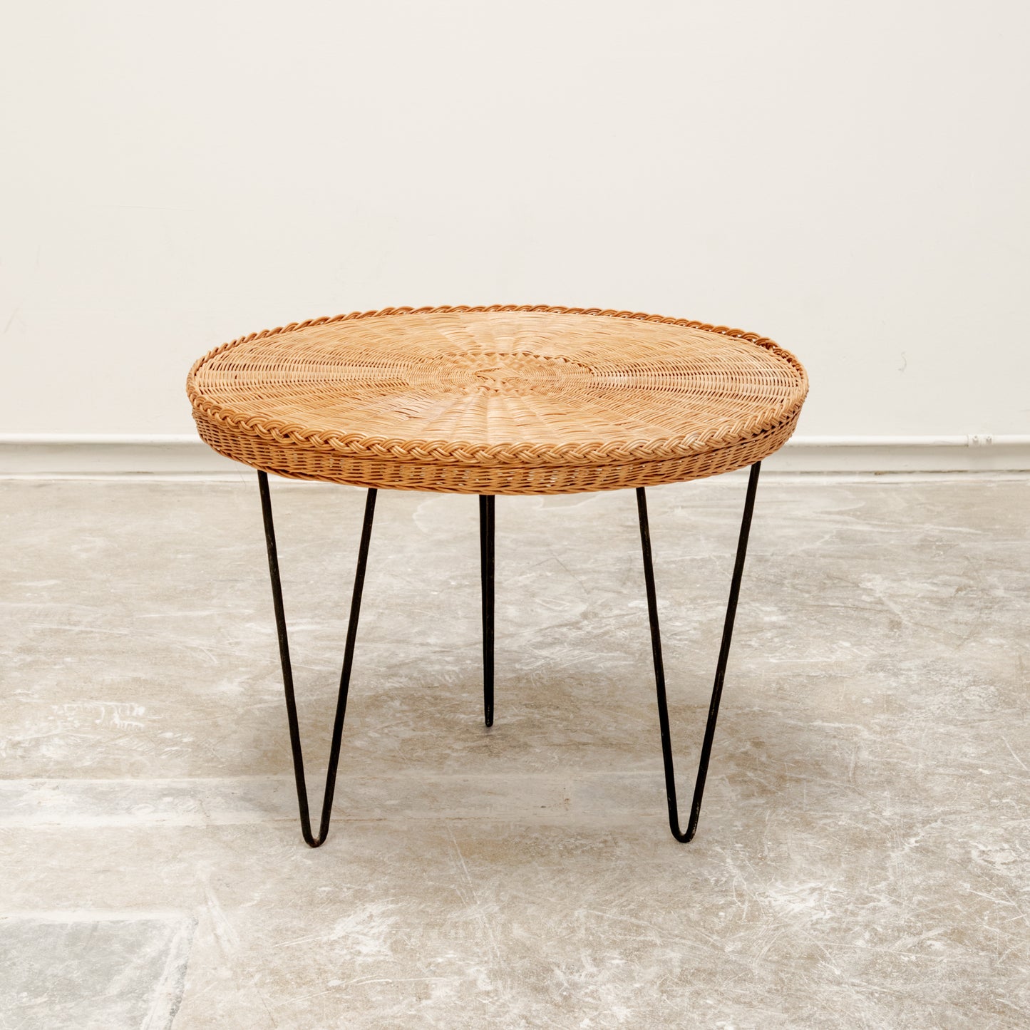 Rattan + Steel Tea Table