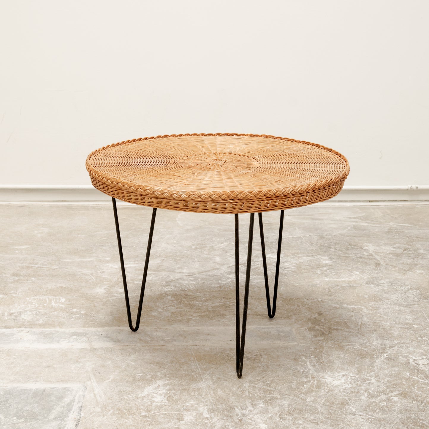 Rattan + Steel Tea Table