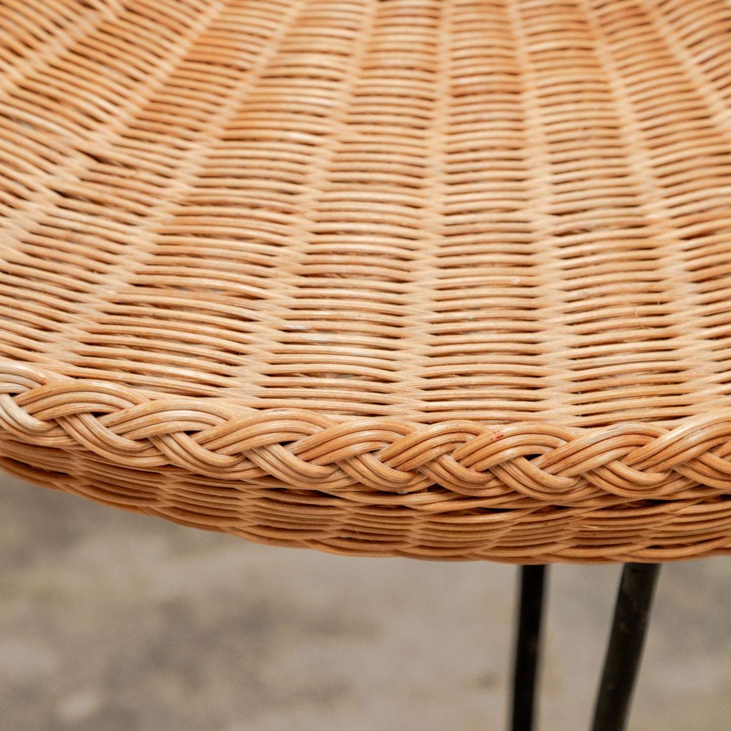 Rattan + Steel Tea Table