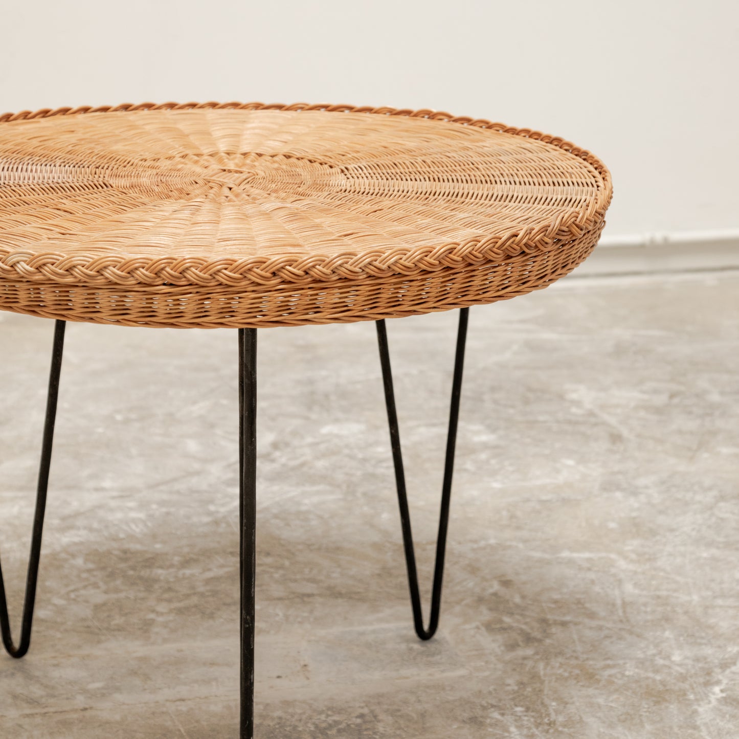 Rattan + Steel Tea Table