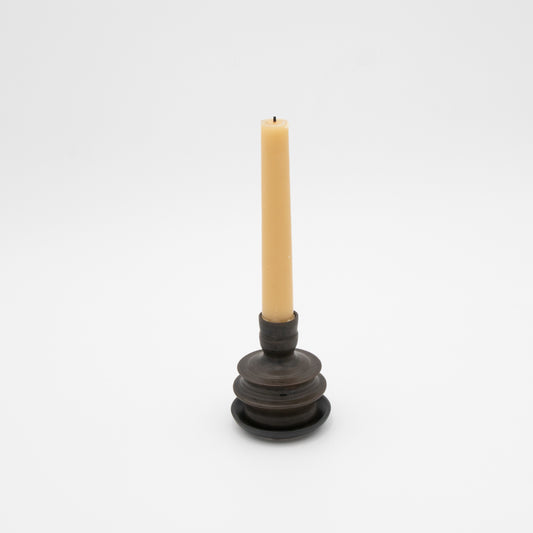 Lukas Weyandt | Bronze Brown Small Stoneware Candlestick