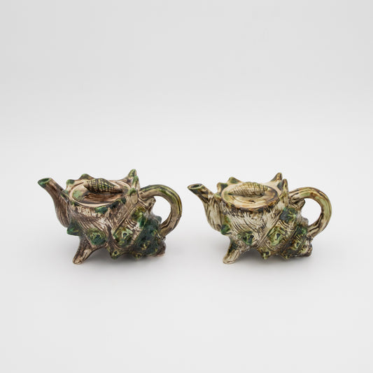 Majolica Ceramics Conch Shell - Teapot
