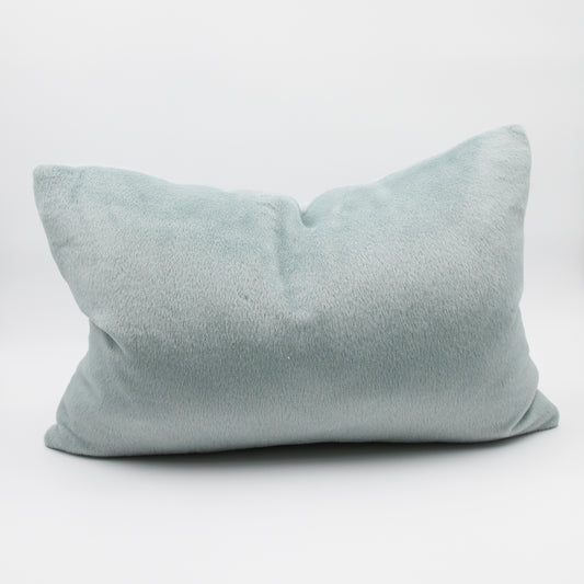 Aquamarine Alpaca Lumbar Pillow