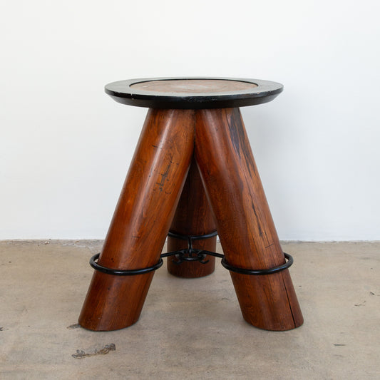 Iron Cuff Tripod Table